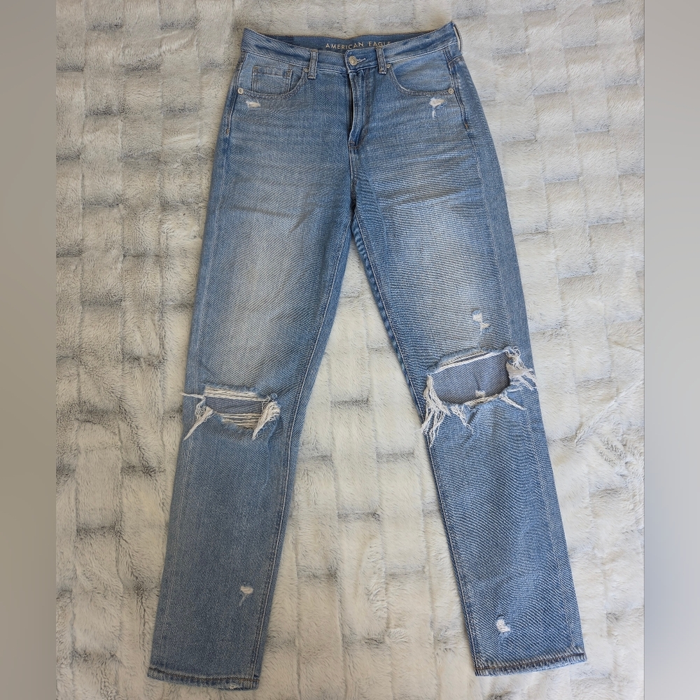American Eagle Distressed Mom Jeans